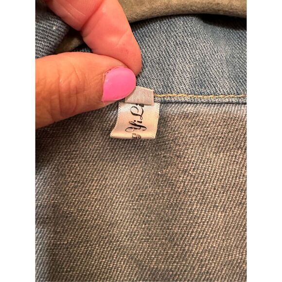 80's Vintage Denim Field Jacket With Commanding Officer Patch - Picture 3 of 9